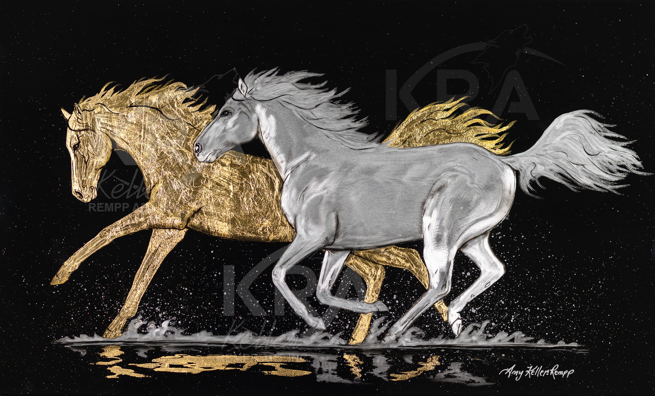 Where Silver Meets Gold – 12″ × 20″