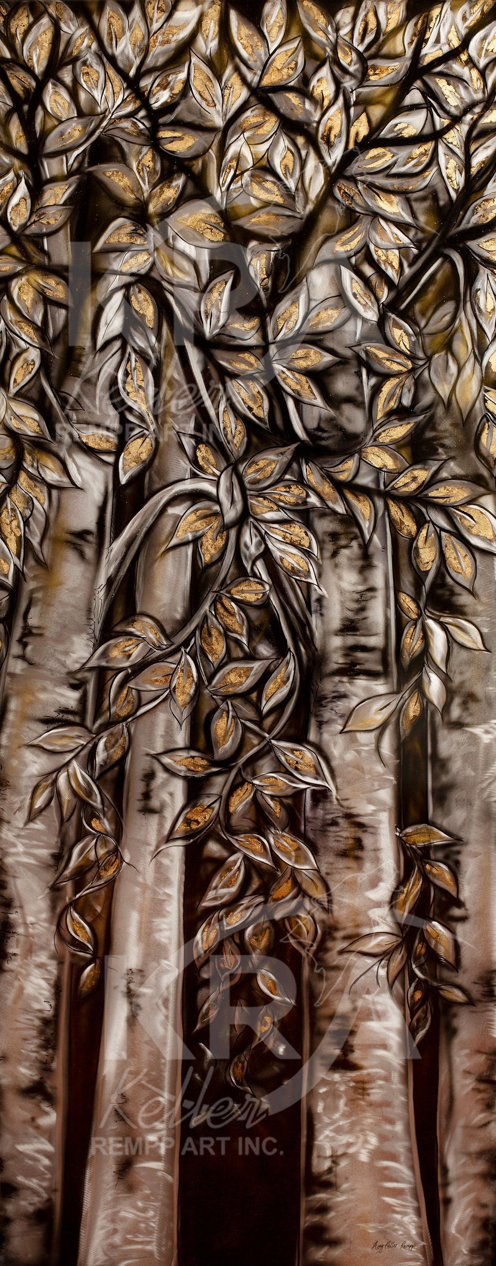 Original - Metallic Forest Series - Cleo - 24x60