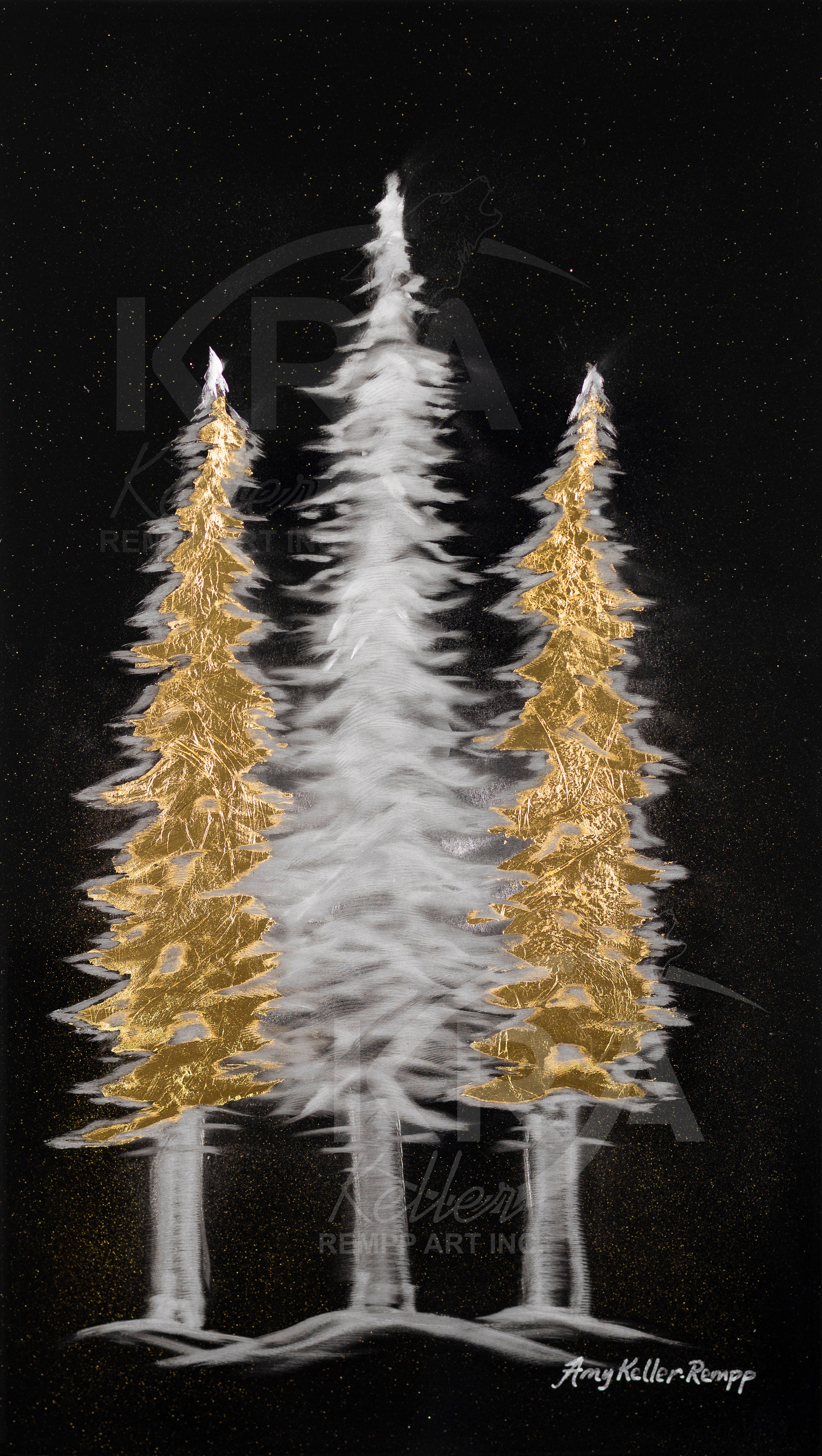 Metallic Forest - Mabel - 8" x 14"