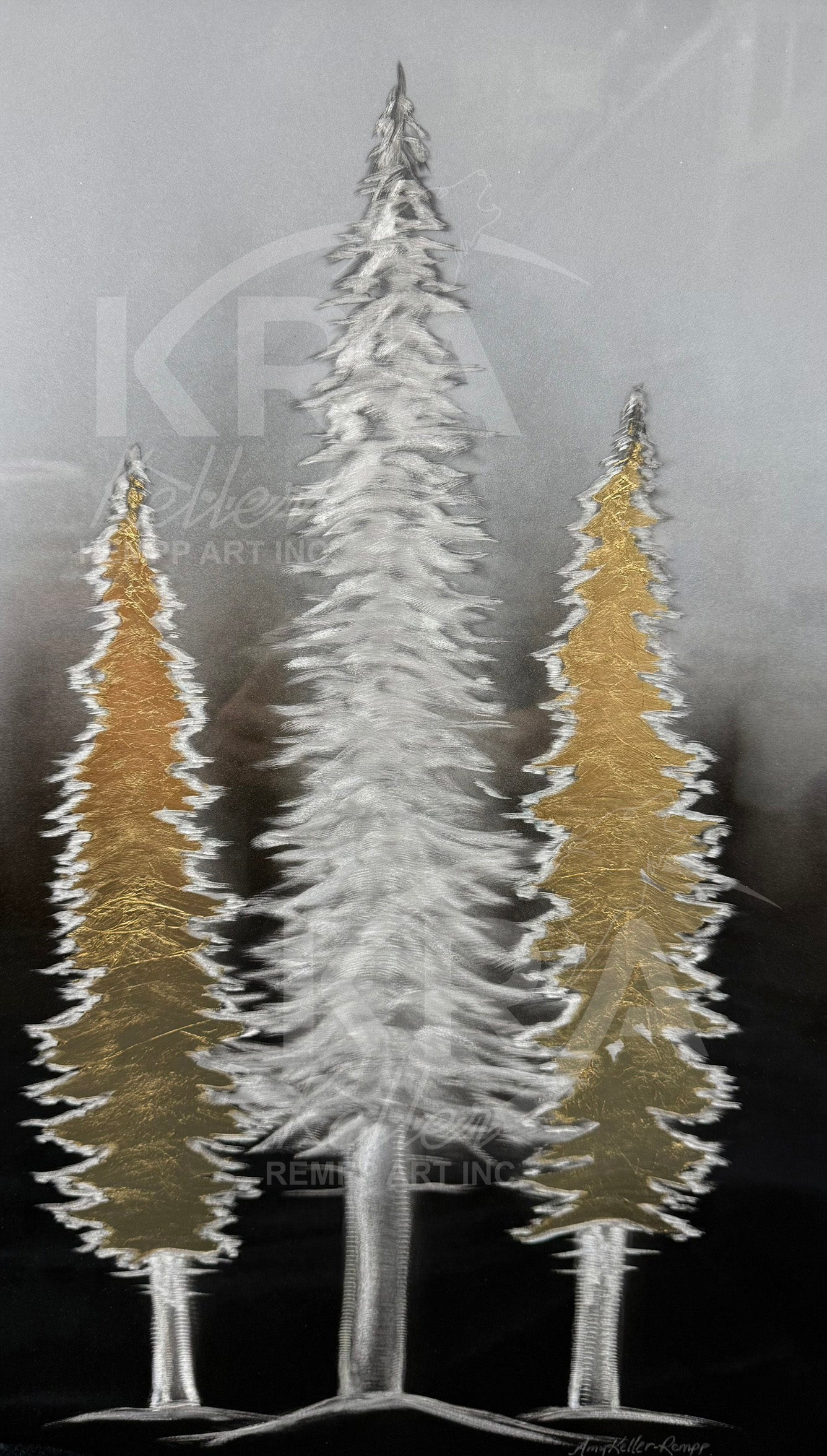 Metallic Forest - Mae - 12" x 20"