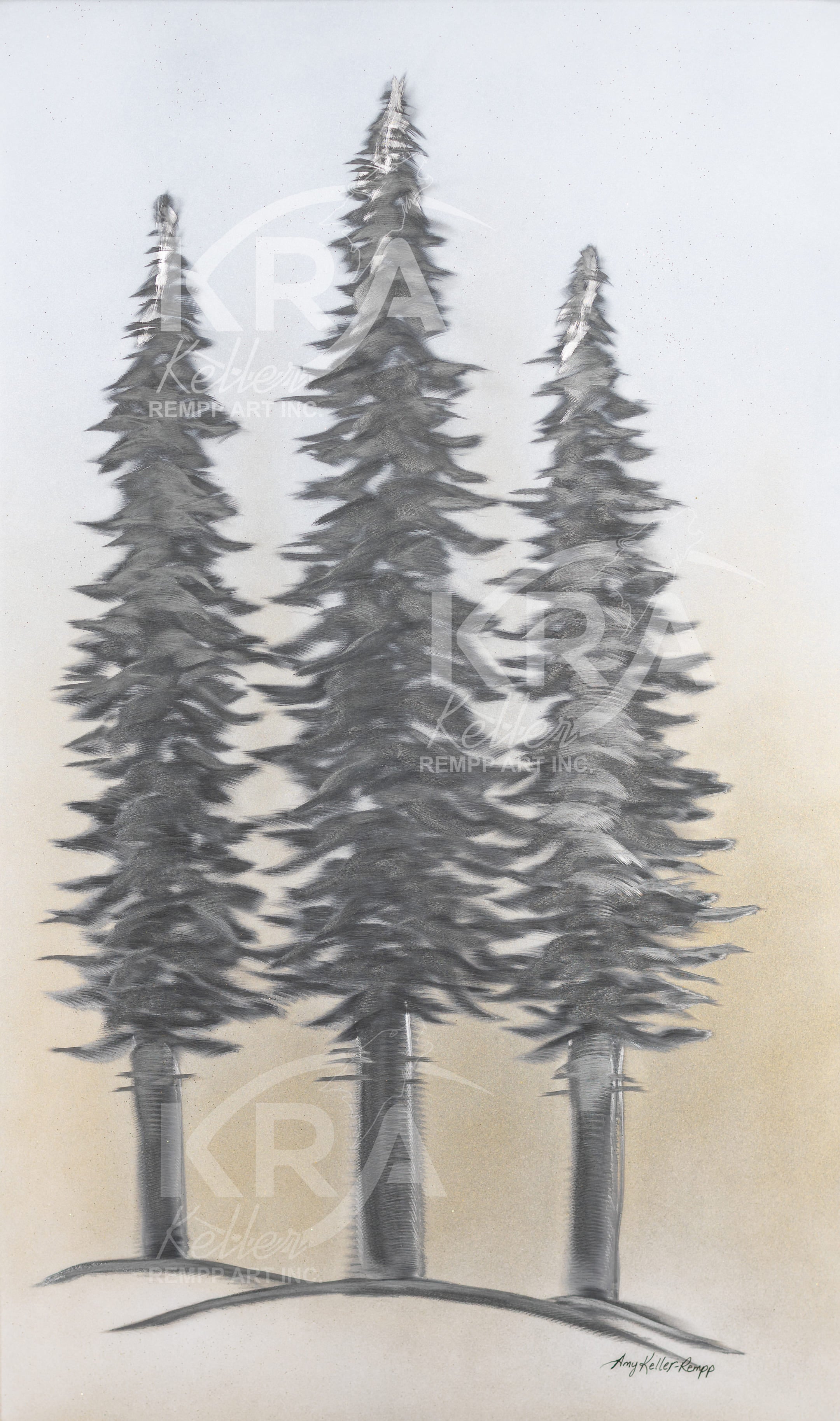 Metallic Forest - Pearl - 12x20