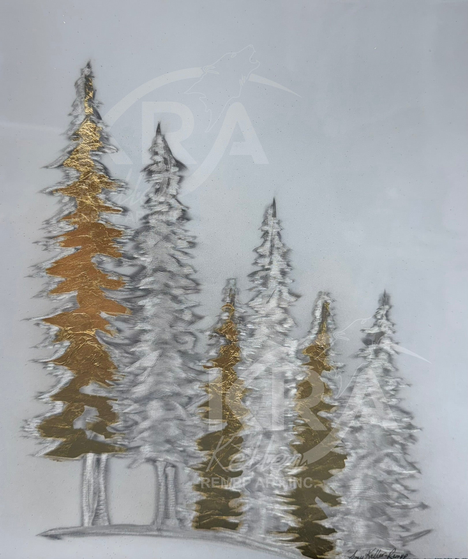 Metallic Forest - Opal - 10" x 12"