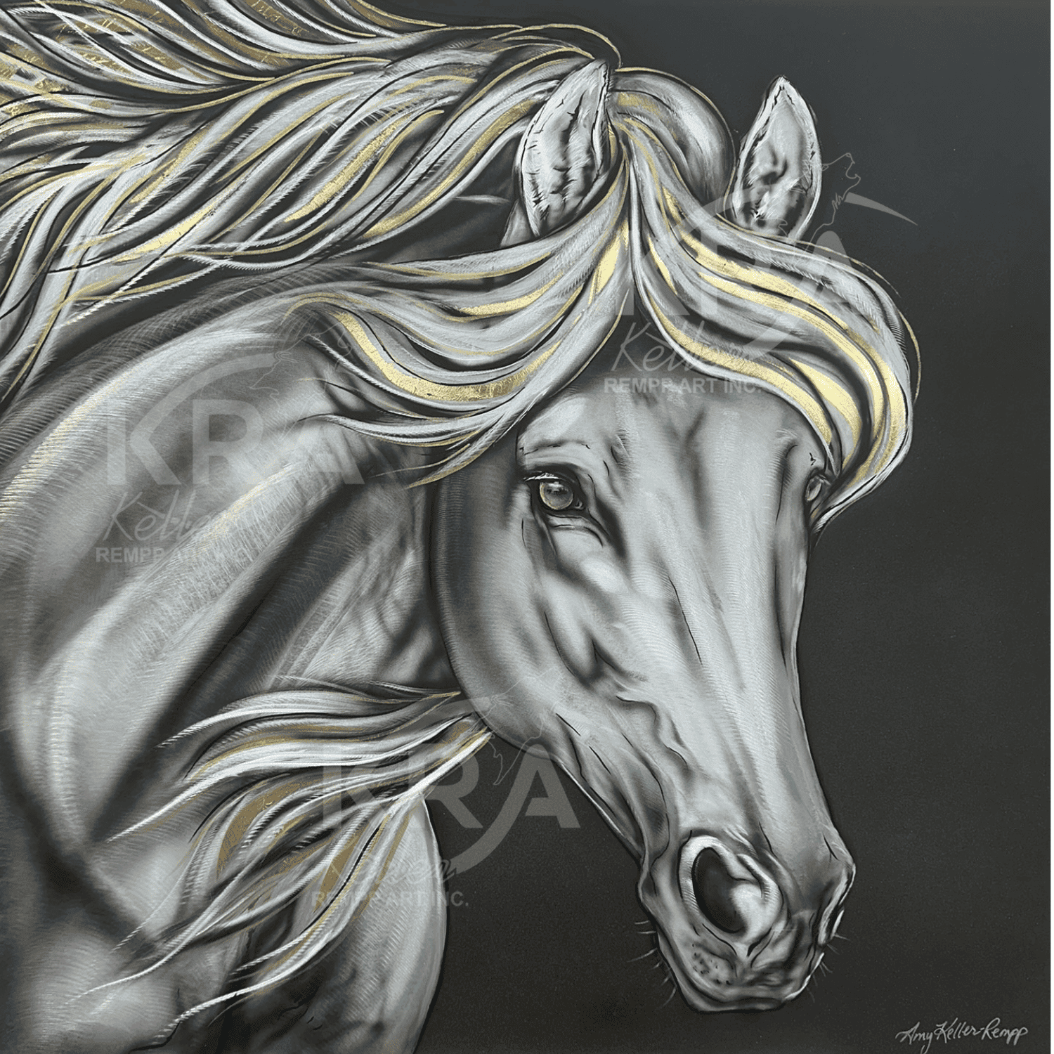 Elegance - 20" x 20" Original Lux Art by Amy Keller‑Rempp