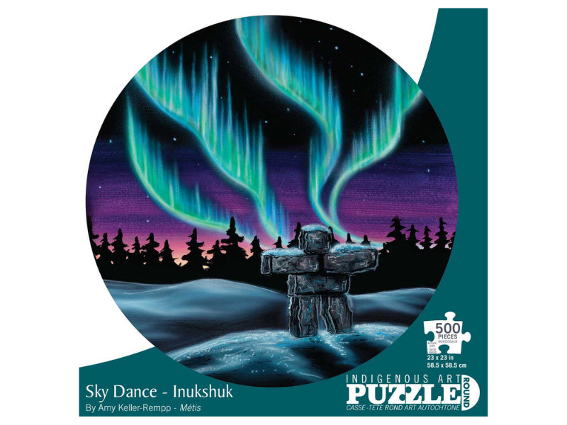 Round Puzzle - 500 - Inukshuk