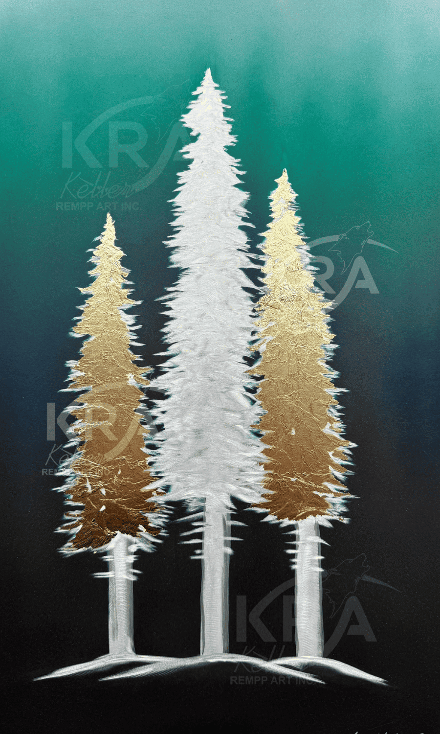 Emerald - 12" x 20" Original Lux Art by Amy Keller‑Rempp