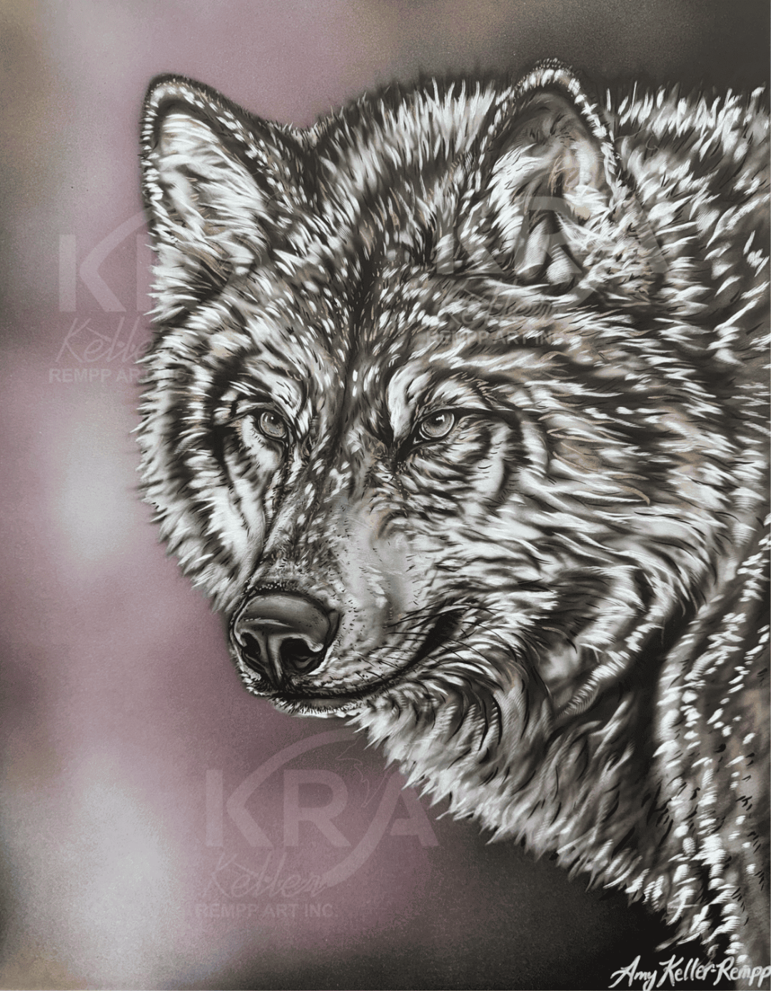 Alpha - 14" x 18" Original Lux Art by Amy Keller‑Rempp